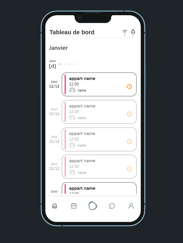 Moppy App home screen showing cleaner booking options