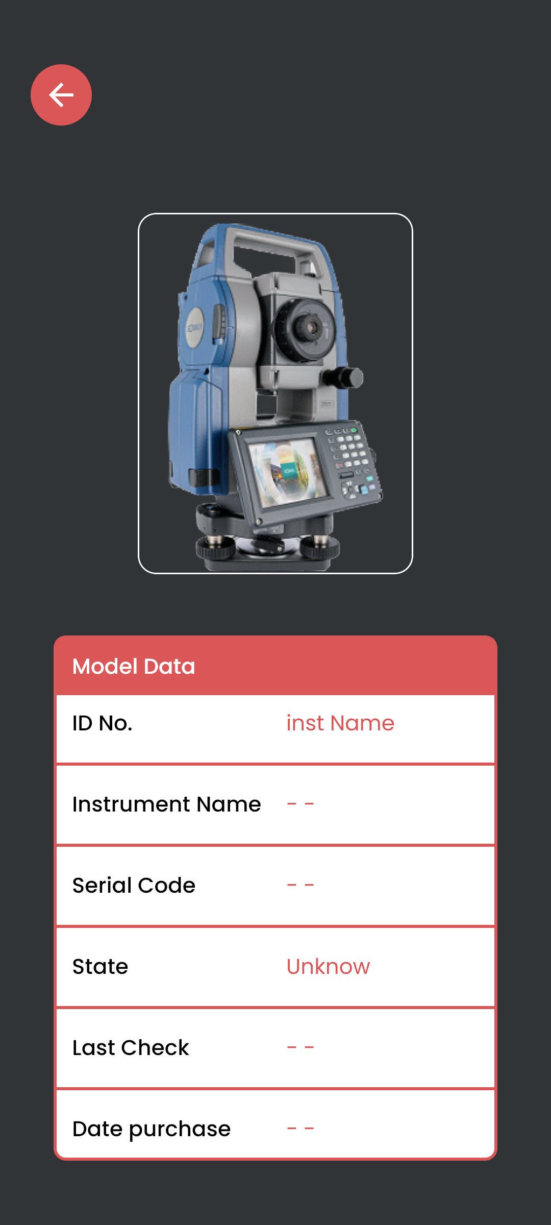 User profile and account management screen in Surveying System mobile app